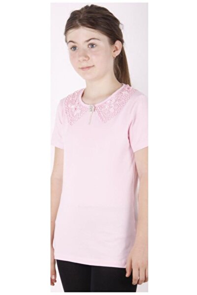 Toontoy Girl's Lace Front School T-Shirt 16312