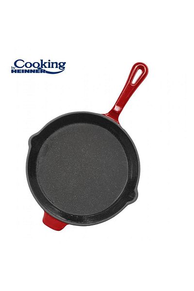 Heinner ENAMELLED CAST IRON PAN 26 x 5 CM, RED LINE