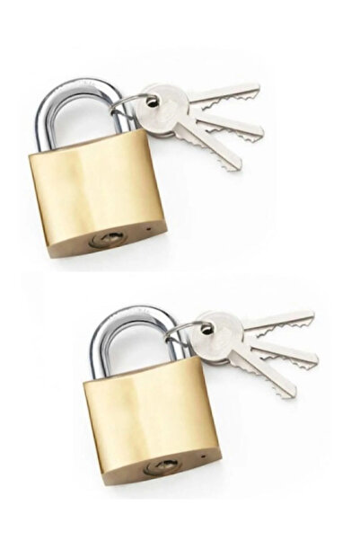 38mm yellow padlock 2 pieces
