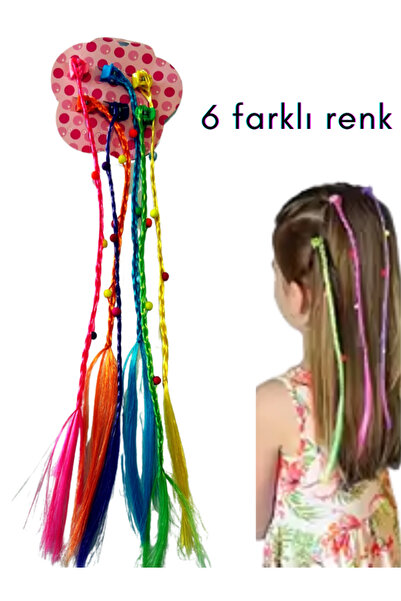 NFzzTakı Kız Çocuklar Için 6 Renkli Çocuk Saç Örgü Toka, At Kuyruğu Seti, Pre...