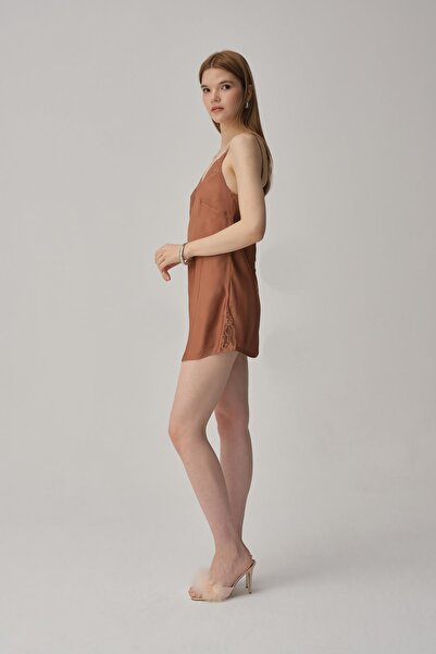 Pierre Cardin Vegan Silk Satin Women's Nightgown Dressing Gown Set - Lx.25221 Neutral