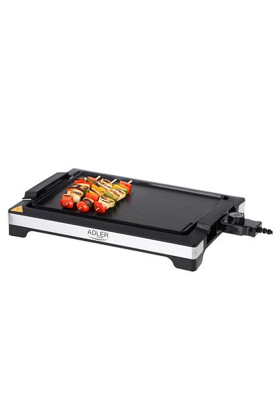 adler Adler AD6613 Electric Grill, 3000 W, Anti-slip, Removable Drain Tray (Black)