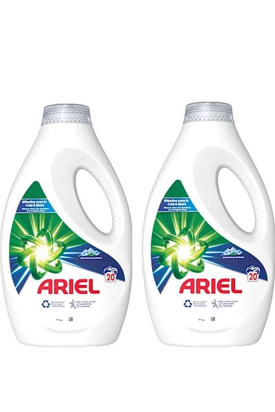 Ariel Detergent lichid Mountain Spring 20 spălări, 1 L x 2 buc.