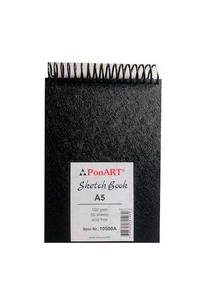 Ponart Sketch Book 100Gr A5 50 Sheets (Top Spiral)