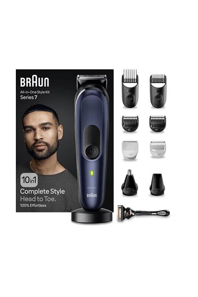 Braun Aparat de ras si tuns Braun 10-in-1 Style Kit MGK7421, Autonomie 100 minute, 13 setari lungime