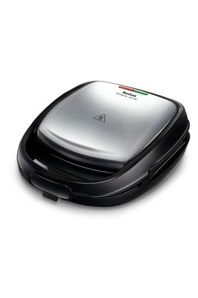 TEFAL Aparat pentru sandvișuri Tefal SW341D12 Snack Time 2in1, 700W (Negru/Inox)