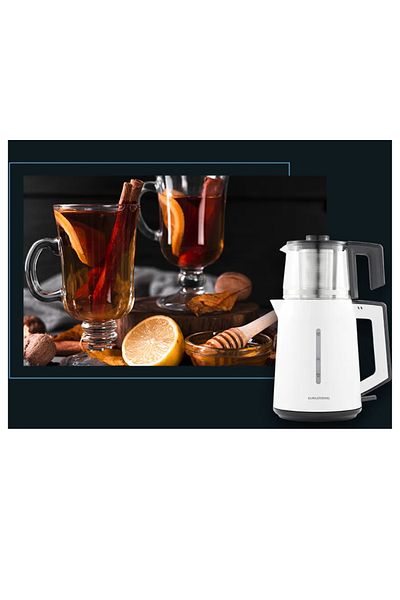 Grundig 1650 Watt Glass Teapot Tea Machine 1.8 Lt.