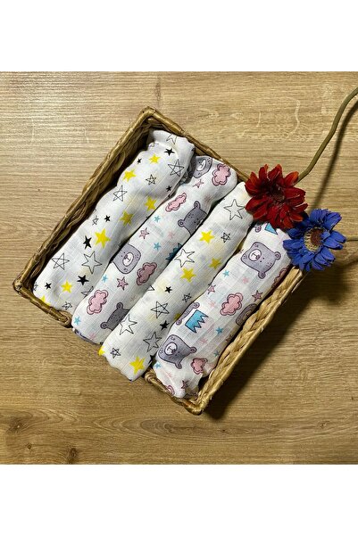 Harry&Millie Baby Multi-Purpose Muslin Blanket/Blanket Set of 4