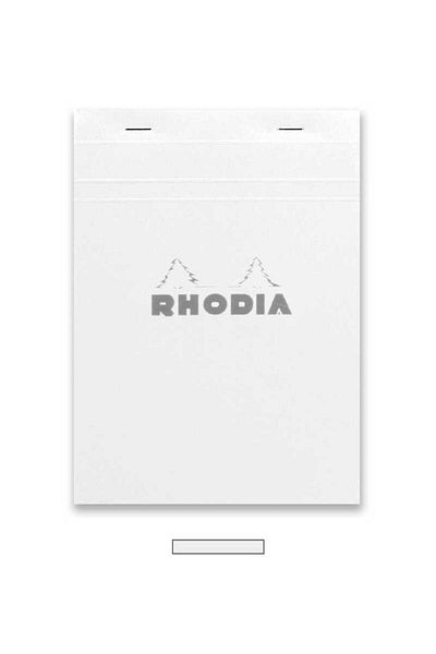 Rhodia Basic A5 Checkered Block White Cover White Paper 80 Sheets