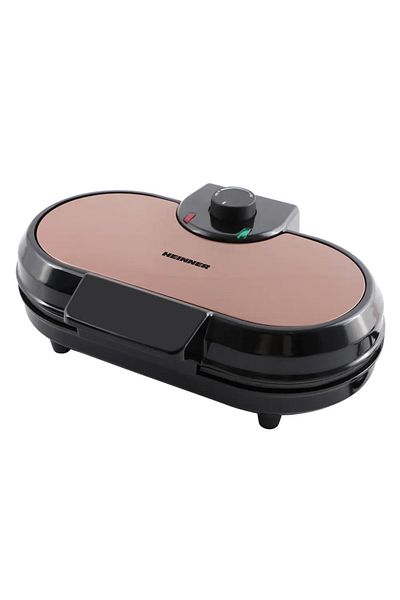 Heinner Aparat de facut gofre Heinner Copper Crown HWF-1000CR, 1000W, buton reglare temperatura