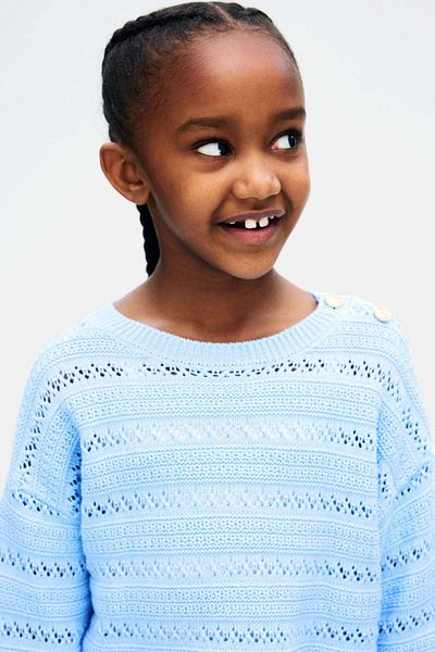 H&M Pointelle-knit cotton jumper
