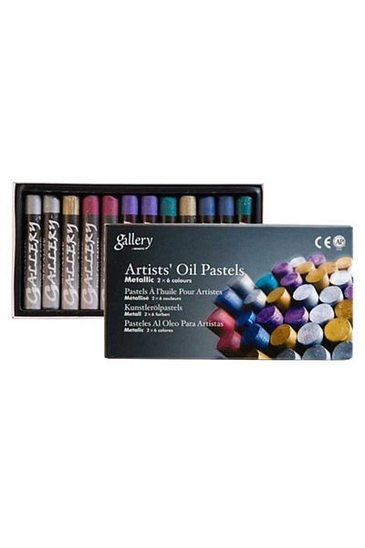 Mungyo 12 Pieces Metalic Oil Pastel Cardboard Box