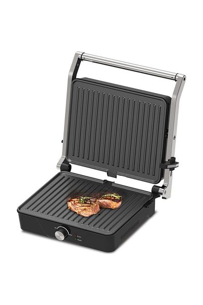 Heinner Gratar electric Heinner GrillChef HEG-K2000CP, 2000 W, Placi fixe cu invelis antiaderent