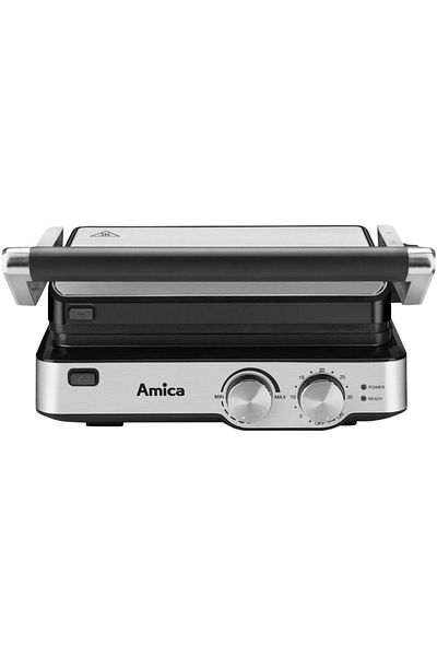 AMICA Gratar electric Amica GK 4011, 2000 W (Argintiu/Negru)