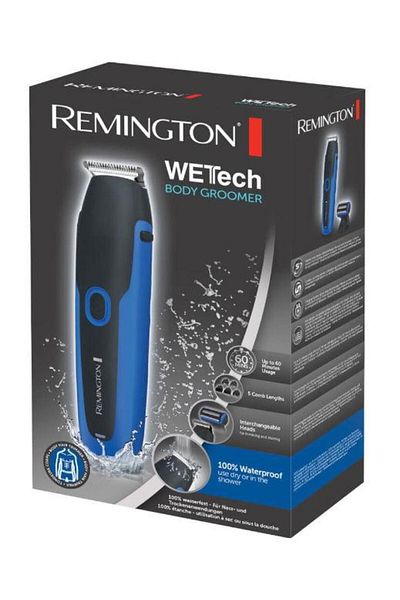 Remington Remington WeTech BHT6256 Hair Clipper, Battery, 60 Minute Runtime, Waterproof, 2 Heads