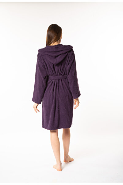 Minteks Women's Hooded Bathrobe 100% Cotton - Minteks Home
