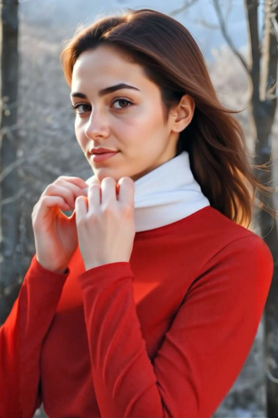 Mrey White Mini Neck Collar, Short Neck Collar Winter Soft Textured Neck Warmer, Turtleneck - Unisex