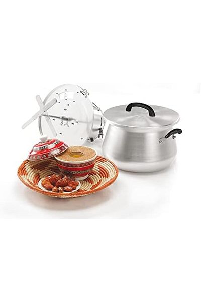 ALSAIF Electric Cooking Pot Traditional Food Mixer (MASHE, GREISH), 140w, Silver