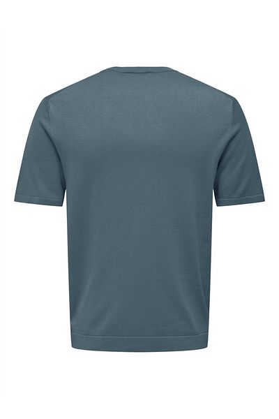 Only & Sons Ανδρικό μπλε μπλουζάκι ONSWYLER LIFE REG 14 SS KNIT - 22022928