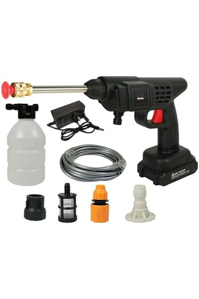 KRAWN Cordless High-Pressure Washing machine with 5m Hose, 452 PSI, Lithium Battery, 3 Nozzles, and Tank