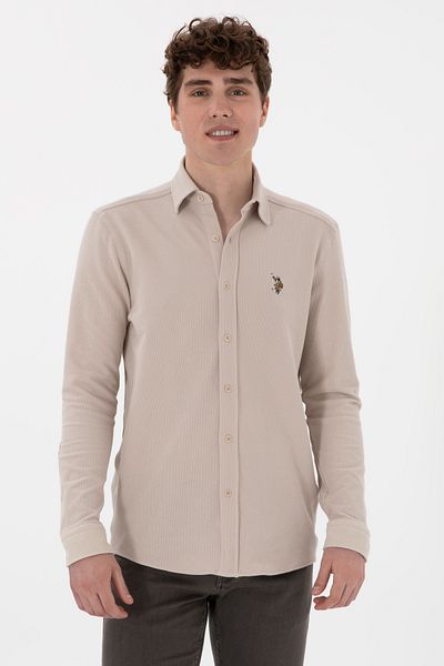 U.S. Polo Assn. Ανδρικό Πλεκτό Πουκάμισο από Πέτρα 50300402-VR049
