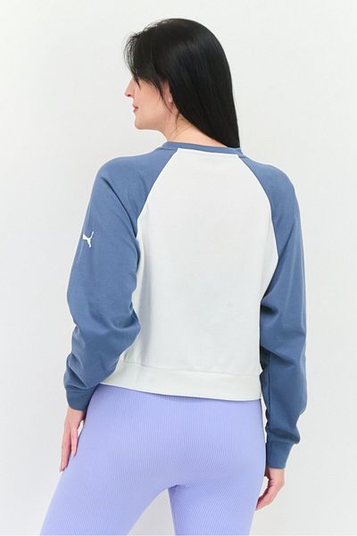 Puma Women Sportswear Fit Short Sleeve Outdoor Sweatshirt, Grey/white