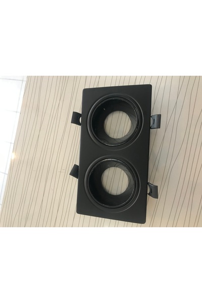 Horoz Gu10 Ampullü 2 Li Si̇yah Kasa Yuvarlak Kesi̇m Horoz Azelya Spot Çerçevesi̇