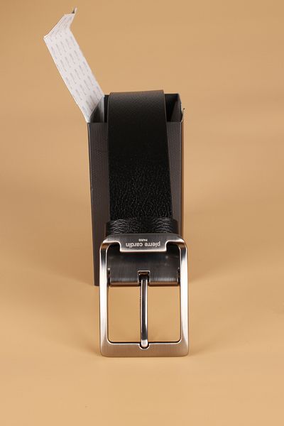 Pierre Cardin 3100 Γνήσιο δέρμα Ανδρική Ζώνη (110 cm 115 cm 120 cm 125 cm 130 cm) ΜΑΥΡΟ
