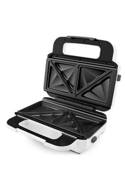 TEFAL Aparat de sandvici Tefal Snack XL SW701110, 850 W, 2 placi detasabile (Alb/Gri)