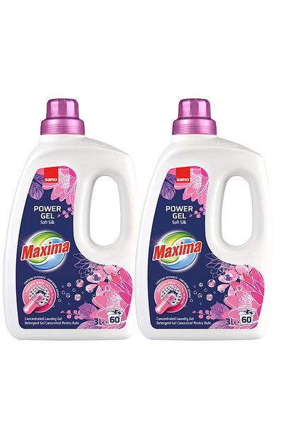 Sano Soft Silk Concentrated Laundry Gel Detergent, 60 Washes, 3 L X2pcs