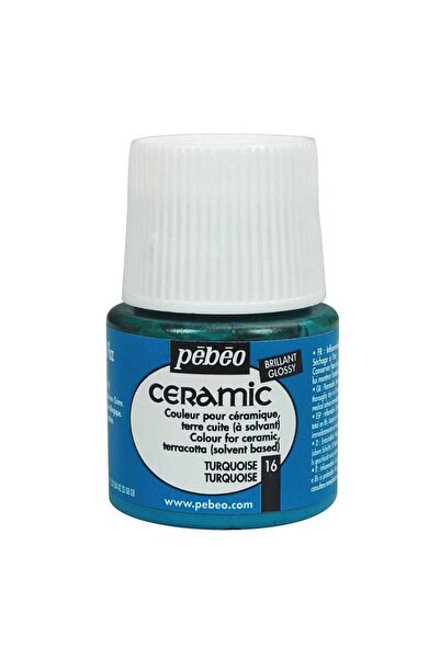 Pebeo Solvent Bazlı Seramik Boya 45ml Şişe - 16 Turquoise