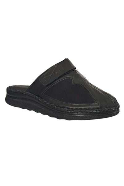 CEX 25Y TRV Чорні жіночі тапочки з натуральної шкіри з кістковою випуклістю