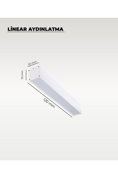 AC AYDINLATMA 120 cm White Metal Case Liner Daily 4000K Lighting