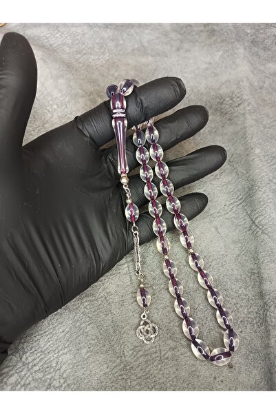 Mos Tespih Üst Düzey Arpa Kesim Toz Kehribar Tesbih