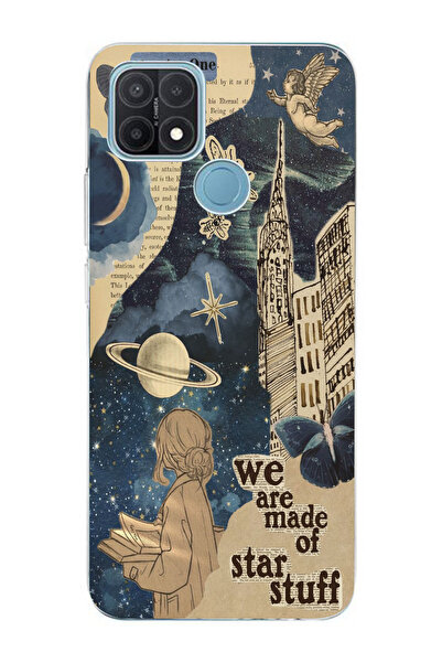 moonset Oppo A15 / A15S Uyumlu Star Stuff Tasarımlı Baskılı Şeffaf Telefon Kı...