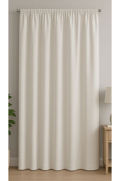 Yuka Curtain Satin Texture 1St Quality Ugur Paint - Long Length Without Pleats