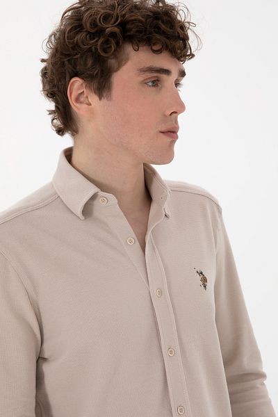 U.S. Polo Assn. Ανδρικό Πλεκτό Πουκάμισο από Πέτρα 50300402-VR049