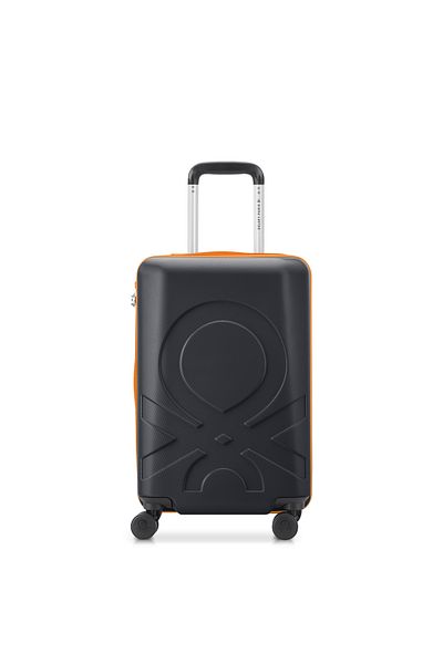 United Colors of Benetton Fabrica 55cm 4 Double Wheel Hardcase Non-Expandable Cabin Luggage Trolley Blue