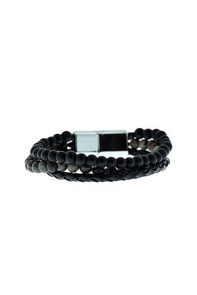 Kiğılı 3-Piece Leather Bead Bracelet