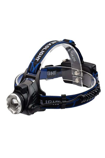 Depox Ideallstore® Headlamp, Hiking Master, Zoom, Interchangeable Intensity, Aluminum, Blue
