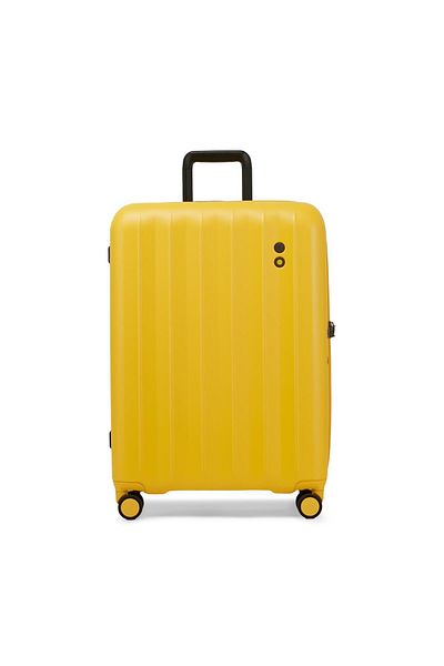 Echolac Amos Pro 77cm 4 Double Wheel Hardcase Expandable Check-in Luggage Trolley Yellow