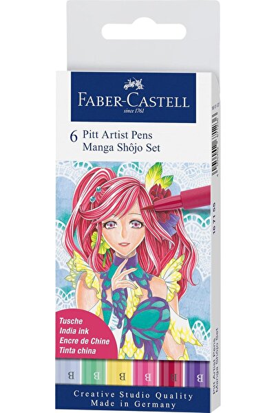 Faber Castell 6'lı Pitt Artist Pen Manga Shojo Set Çizim Kalemi Seti
