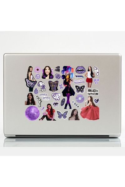 Ororabutik 68 Pieces Olivia Rodrigo Rock Pop Sticker Set - Sticker Set Sketchbook