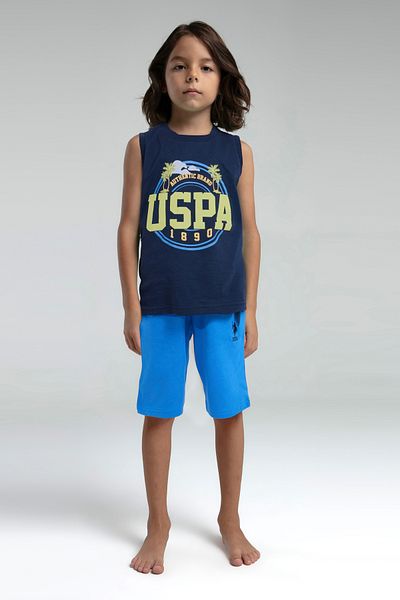 U.S. Polo Assn. Boy's Navy Blue Pajama Set 50310821-Vr033