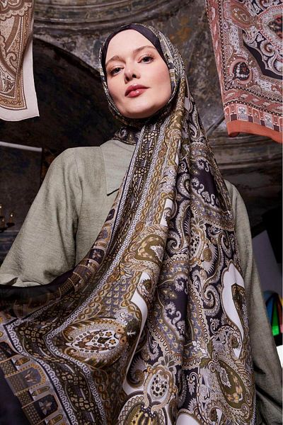 Levidor Indian Silk Shawl Black 443-01