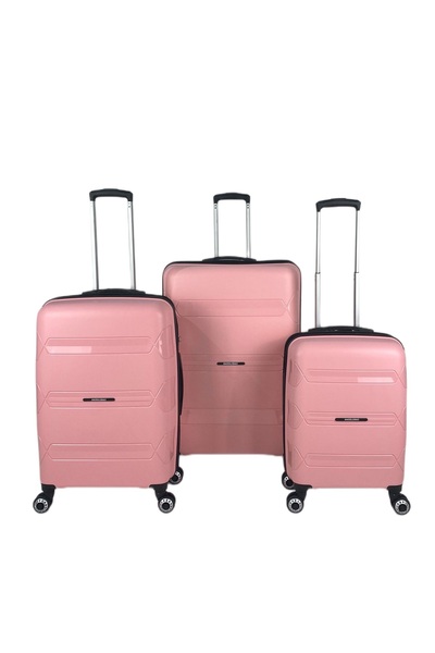 SADDLEBAG Lucas Pp Seyehat Valizi Kırılmaz Bavul Makyaj'lı 4 Lü Set Takım