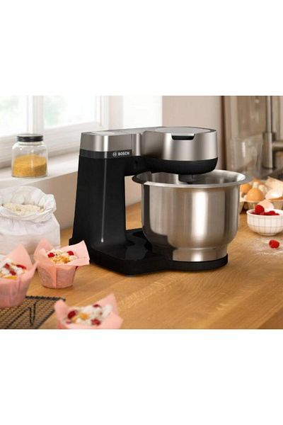 Bosch Robot de bucatarie Bosch MUMS2VM00, 900 W, 7 Trepte de viteza, 3.8 L (Negru/Argintiu)