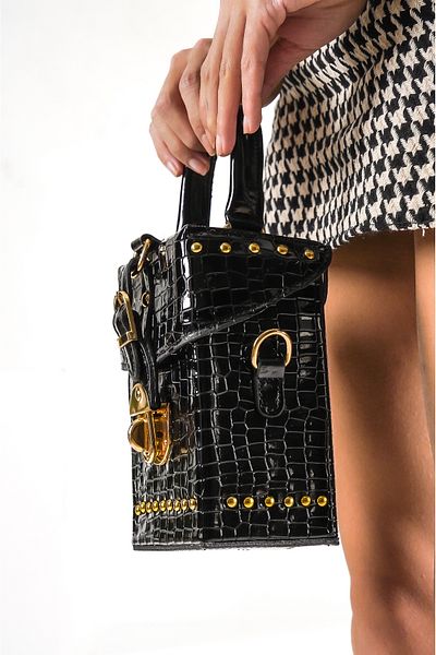 Capone Outfitters Venezia Women's Hand and Shoulder Bag - Small Crocodile Pattern