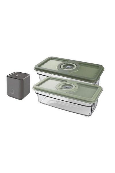Electrolux Set vidare Electrolux Fresh Kit EVFK1, 2 Recipiente etanse, Pompa vidare cu acumulator Li-Ion