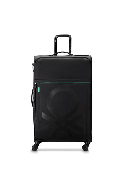 United Colors of Benetton Fabrica 80cm 4 Double Wheel Hardcase Non-Expandable Check-In Luggage Trolley Blue